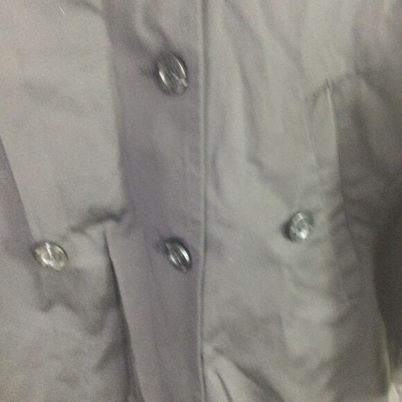 Michael Michael Kors Womens Trench Coat Relaxed Double Breasted Black Size S - Picture 7 of 16